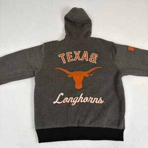 Texas Longhorns NCAA Reversible Hooded Jacket Burnt Orange/Gray Zip Up College L